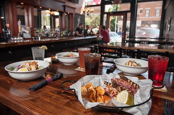 delicous food on a table at the Mojos restaurant